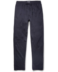 Tomas Maier Navy Tapered Stretch Cotton Suit Trousers