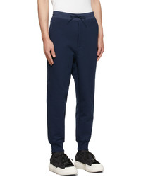 Y-3 Navy Terry Cuffed Lounge Pants