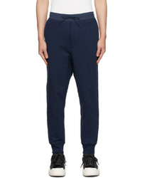 Y-3 Navy Terry Cuffed Lounge Pants