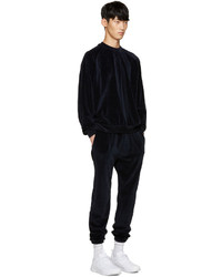 Sunnei Navy Velour Lounge Pants