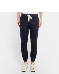 Beams Plus Slim Fit Tapered Cotton Blend Twill Trousers