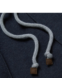 Brunello Cucinelli Slim Fit Tapered Fleece Back Cotton Blend Jersey Sweatpants