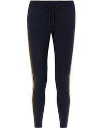 Chinti and Parker Striped Cashmere And Wool Blend Track Pants