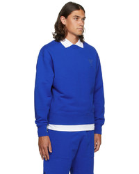 AMI Alexandre Mattiussi Blue Ami De Cur Oversize Sweatshirt