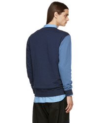 Comme Des Garcons SHIRT Blue Colorblock Sweatshirt