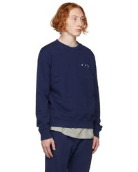 Off-White Blue Slim Logo Arrows Sweatshirt