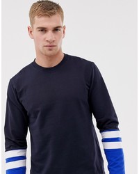 ONLY & SONS Crew Neck Sweat With Stripe Sleeve Detail