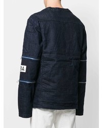 Hood by Air Double Zip Patch Sleeve Sweatshirt