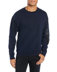 The Kooples Long Sleeve Zip Pocket Sweatshirt