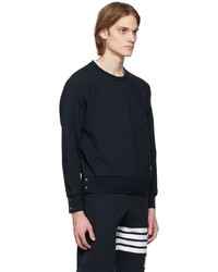 Thom Browne Navy Back Stripe Loopback Sweatshirt