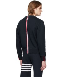 Thom Browne Navy Back Stripe Loopback Sweatshirt