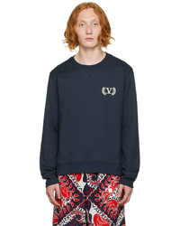 Valentino Navy Cotton Sweatshirt