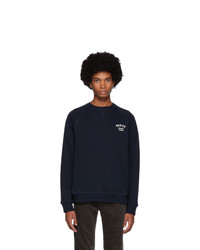 Norse Projects Navy Ketel Ivy Wave Sweatshirt