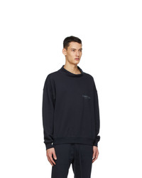 Essentials Navy Logo Mock Neck Sweatshirt