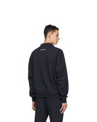 Essentials Navy Logo Mock Neck Sweatshirt