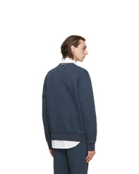 Thom Browne Navy Loopback Classic Sweatshirt