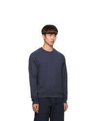 John Elliott Navy Raglan Crew Sweatshirt