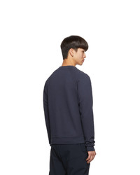 John Elliott Navy Raglan Crew Sweatshirt