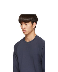 John Elliott Navy Raglan Crew Sweatshirt