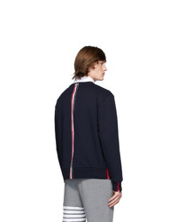 Thom Browne Navy Rwb Stripe Sweatshirt