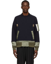 Sacai Navy Sponge Sweatshirt