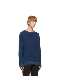 Blue Blue Japan Navy Yarn Dyed Sweatshirt