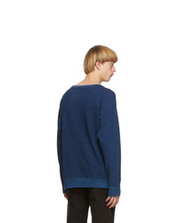 Blue Blue Japan Navy Yarn Dyed Sweatshirt