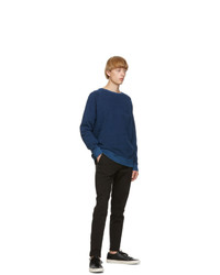 Blue Blue Japan Navy Yarn Dyed Sweatshirt