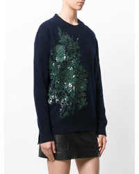 No.21 No21 Floral Sequin Embroidered Sweatshirt