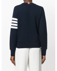 Thom Browne Pullover Sweatshirt With Engineered 4 Bar Stripe