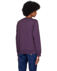 Stone Island Purple Crewneck Sweatshirt