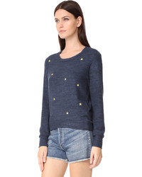 Sundry Star Patches Cropped Sweatshirt