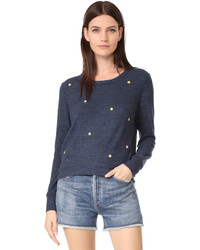 Sundry Star Patches Cropped Sweatshirt