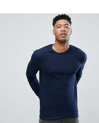 ASOS DESIGN Tall Sweatshirt In Navy Navy Marl