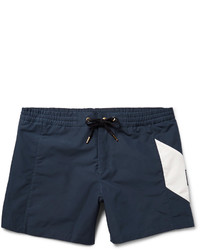 Moncler Gamme Bleu Chevron Detailed Short Length Swim Shorts