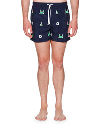 Thom Browne Icon Embroidered Swim Shorts