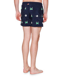 Thom Browne Icon Embroidered Swim Shorts