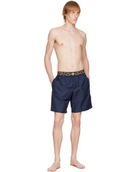 Versace Underwear Navy Greca Border Swim Shorts