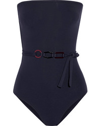 Eres Hxagone Belted Bandeau Swimsuit Midnight Blue