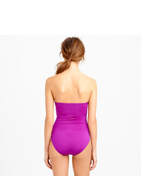 J.Crew Jersey Lomellina Tie Front Underwire One Piece Swimsuit