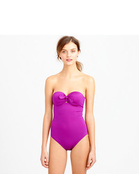J.Crew Jersey Lomellina Tie Front Underwire One Piece Swimsuit