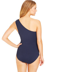 MICHAEL Michael Kors Michl Michl Kors One Shoulder Hardware One Piece Swimsuit