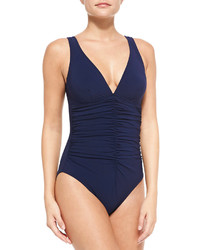 Karla Colletto Ruched Front Underwire One Piece Swimsuit