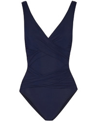 Karla Colletto Smart Ruched Swimsuit Navy