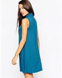 Asos Collection Sleeveless Swing Dress With Turtleneck