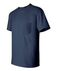 Gildan 61 Oz Ultra Cotton Short Sleeve Pocket T Shirt G230  Navy Xl
