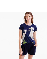 J.Crew Blue Heron Art T Shirt