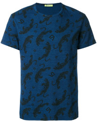 Versace Jeans Tiger Pattern T Shirt