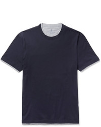 Brunello Cucinelli Layered Cotton Jersey T Shirt