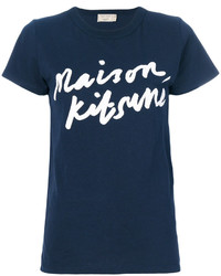 MAISON KITSUNE Maison Kitsun Logo Handwriting T Shirt